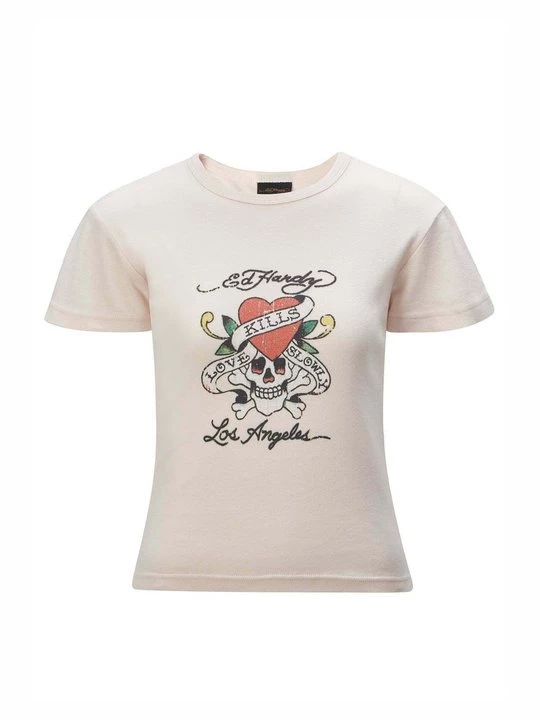 Obrázek produktu Triko s potiskem Ed Hardy světle růžová