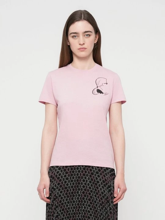 Obrázek produktu Triko s potiskem KARL LAGERFELD růžová