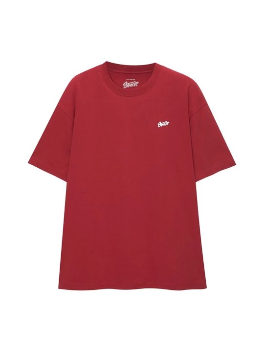 Obrázek produktu Triko s potiskem PULL&BEAR červená