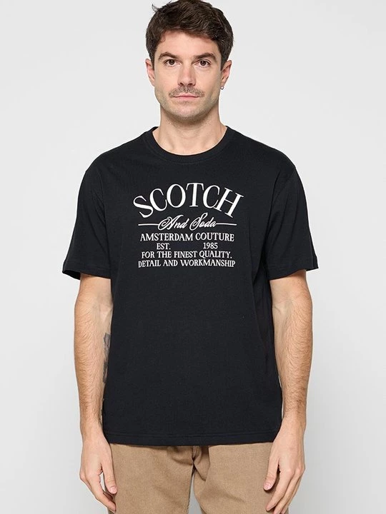 Obrázek produktu Triko s potiskem Scotch & Soda antracitová