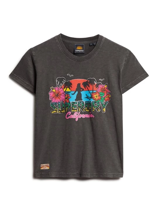 Obrázek produktu Triko s potiskem Superdry antracitová