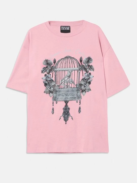Obrázek produktu Triko s potiskem Versace Jeans Couture růžová
