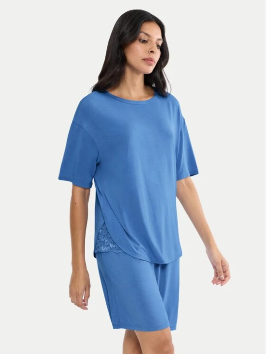 Obrázek produktu Triumph Pyžamo Timeless Sensuality 10222627 Modrá Relaxed Fit