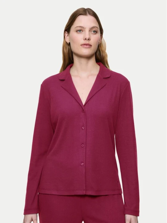 Obrázek produktu Triumph Pyžamová košile Mix&Match 10225047 Bordó Regular Fit