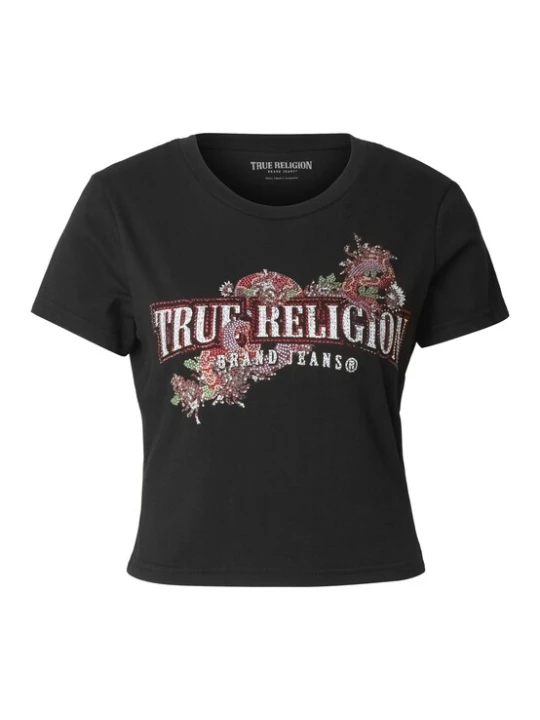 Obrázek produktu True Religion Tričko limetková / bledě fialová / černá / bílá
