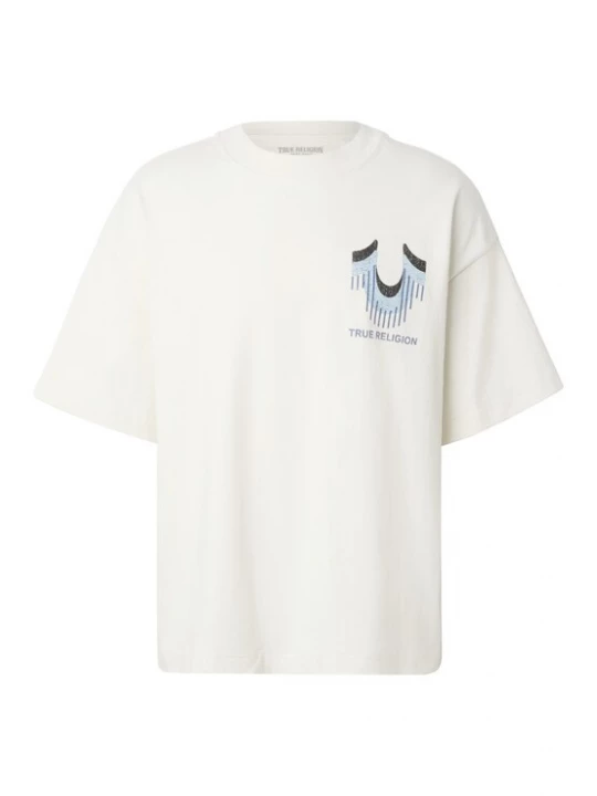 Obrázek produktu True Religion Tričko nebeská modř / černá / bílá