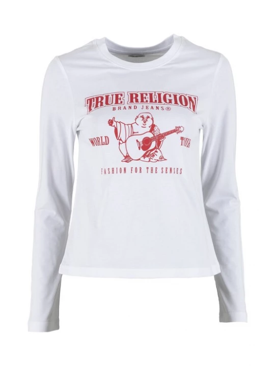 Obrázek produktu True Religion Tričko tmavě červená / bílá
