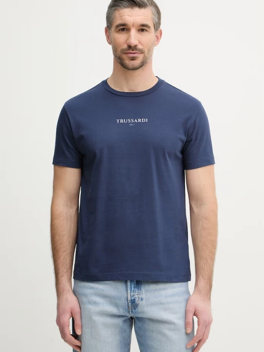 Obrázek produktu Trussardi Bavlněné tričko Trussardi námořnická modř
