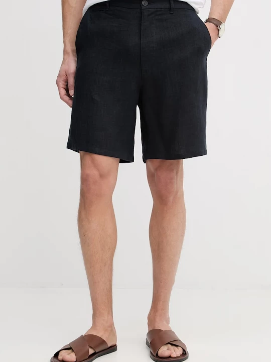 Obrázek produktu Trussardi chino šortky pánské lněné námořnická modř
