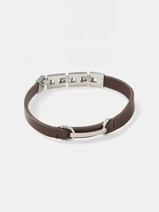 Obrázek produktu Trussardi Kožený náramek Trussardi T-LEATHER hnědá