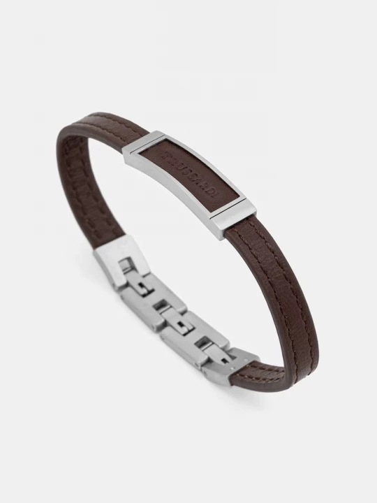 Obrázek produktu Trussardi náramek pánský kůžený hnědá