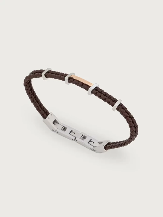 Obrázek produktu Trussardi náramek pánský kůžený hnědá
