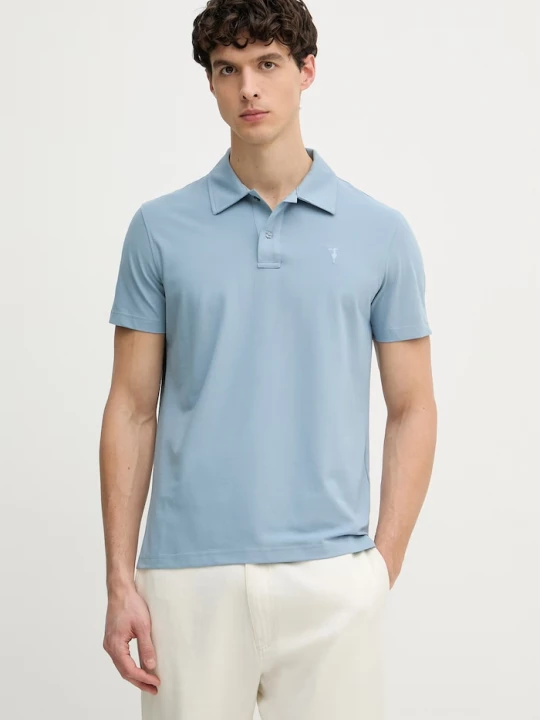Obrázek produktu Trussardi polo pánské s příměsí hedvábí modrá