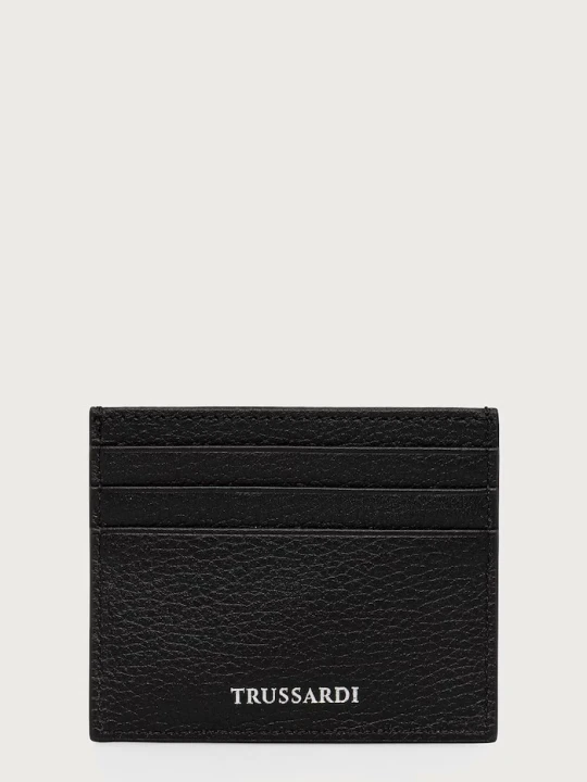 Obrázek produktu Trussardi pouzdro na karty pánské kožené černá