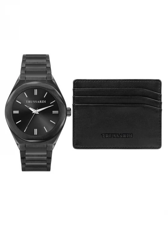 Obrázek produktu Trussardi Sada pouzdra na hodinky a karty R2453156007 Černá