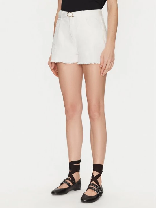 Obrázek produktu TWINSET Džínové šortky 251TP2593 Écru Loose Fit Krémová