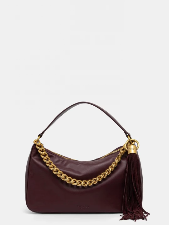 Obrázek produktu Twinset hobo kabelka dámská kožená burgundské