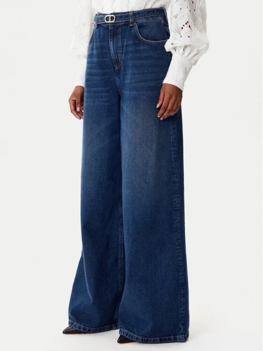 Obrázek produktu TWINSET Jeansy 252TP2540 Tmavomodrá Wide Leg