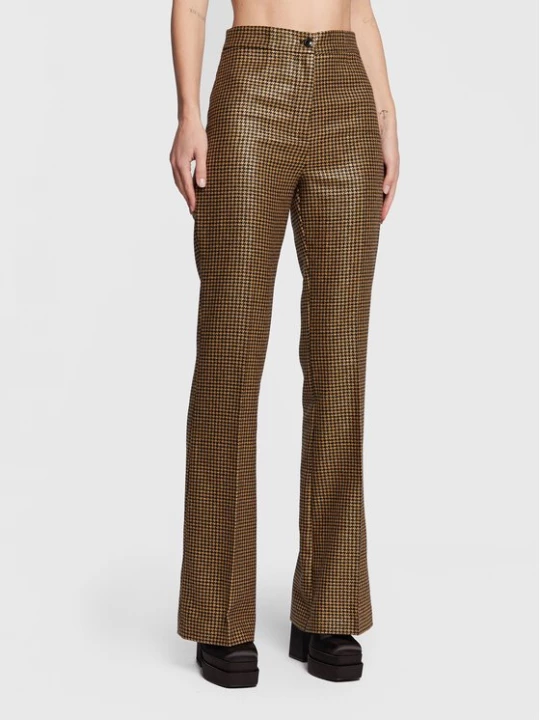 Obrázek produktu TWINSET Kalhoty z materiálu 222TT231A Zlatá Flare Fit
