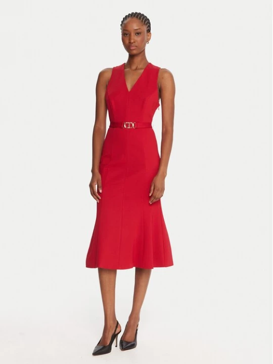 Obrázek produktu TWINSET Koktejlové šaty 252TP2606 Červená Slim Fit