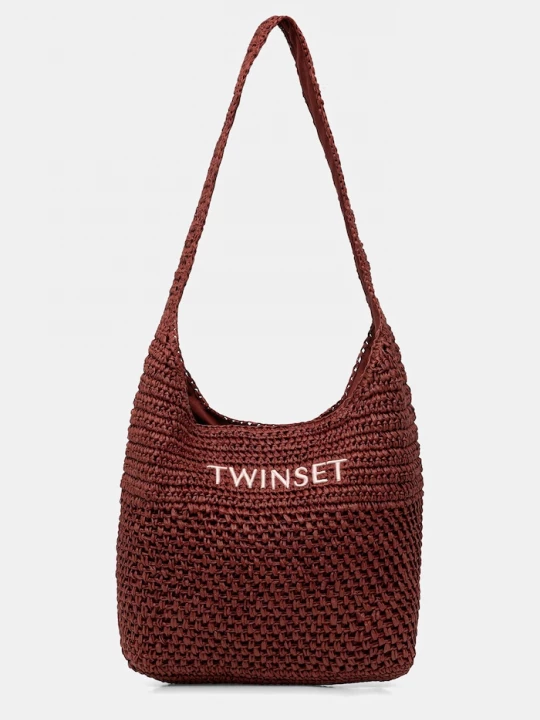 Obrázek produktu Twinset plážová taška dámská pletená hnědá