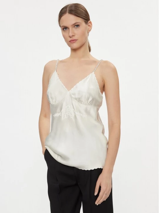 Obrázek produktu TWINSET Top 232TT2061 Écru Slim Fit Krémová