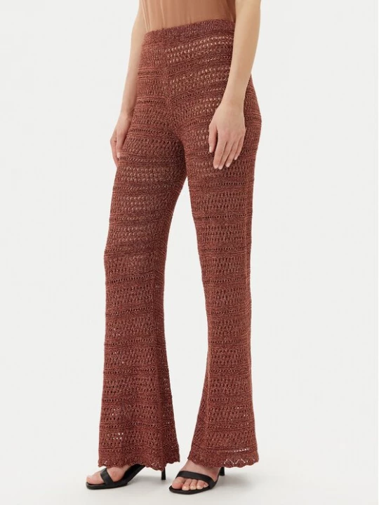 Obrázek produktu TWINSET Úpletové kalhoty 251TT3196 Hnědá Wide Leg