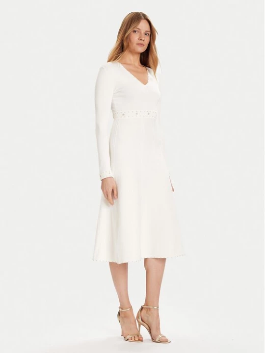 Obrázek produktu TWINSET Úpletové šaty 252TP3271 Écru Regular Fit Krémová