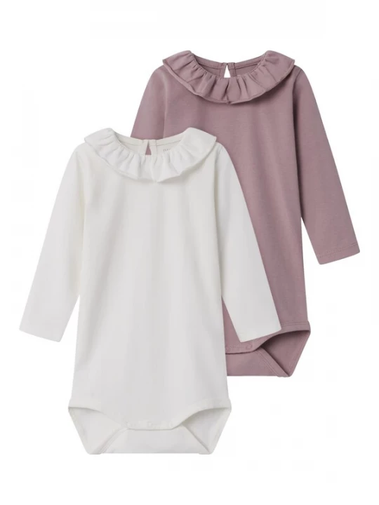 Obrázek produktu TWO SOON Dupačky/body  starorůžová / bílá