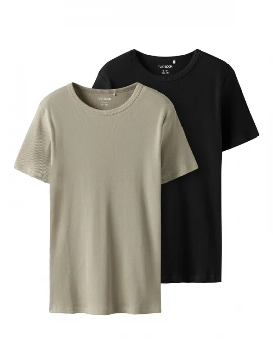 Obrázek produktu TWO SOON Tričko  khaki / černá