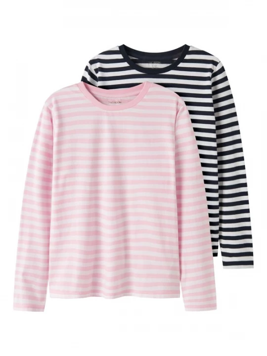 Obrázek produktu TWO SOON Tričko noční modrá / pink / světle růžová / bílá