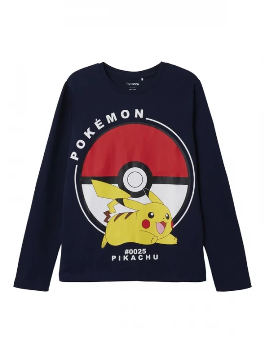 Obrázek produktu TWO SOON Tričko 'Pokémon'  marine modrá / žlutá / červená / bílá