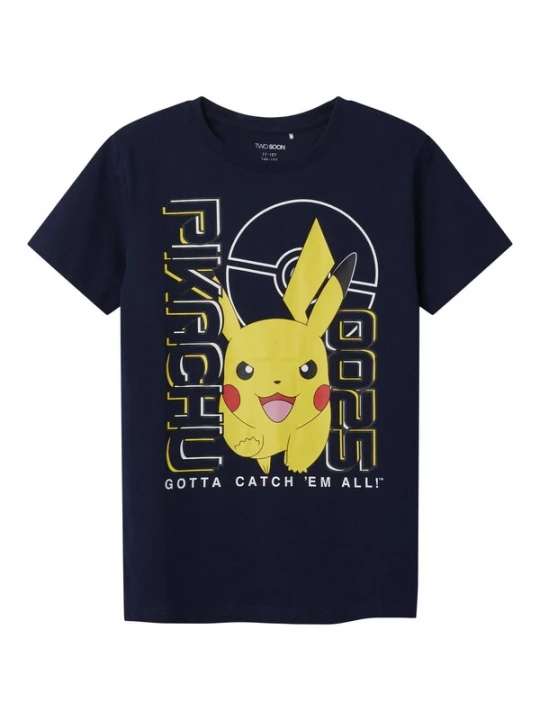 Obrázek produktu TWO SOON Tričko 'Pokémon' marine modrá / žlutá / červená / bílá