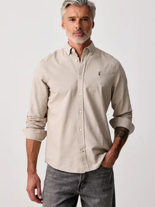 Obrázek produktu U.. Polo Assn. košile pánská bavlněná PEACHED OXFORD LS U.S. POLO ASSN. béžová