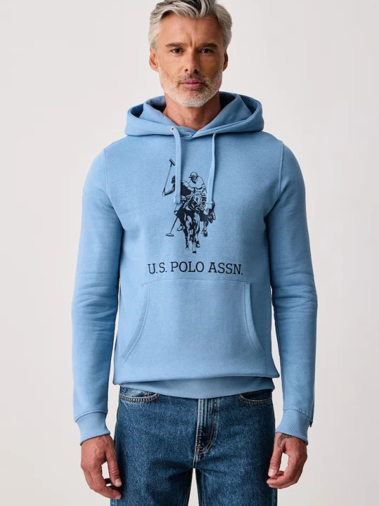 Obrázek produktu U.. Polo Assn. mikina kapucí pánská bavlnou LARGE DHM U.S. POLO ASSN. modrá