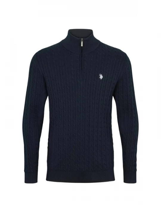 Obrázek produktu U.. POLO ASSN. Svetr 'UMRomeo' safírová / bílá U.S. POLO ASSN.