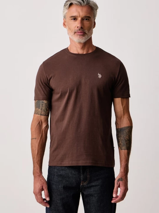 Obrázek produktu U.. Polo Assn. tričko pánské bavlněné DHM U.S. POLO ASSN. hnědá