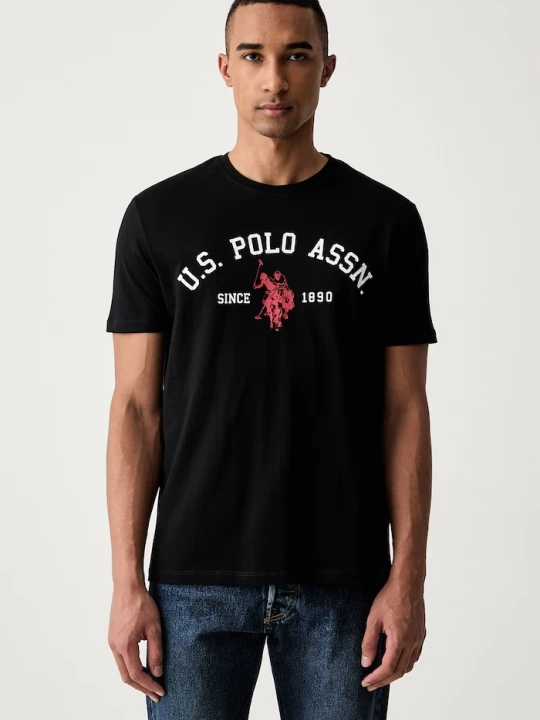 Obrázek produktu U.. Polo Assn. tričko pánské bavlněné SIGNATURE ARCH PRINT U.S. POLO ASSN. černá