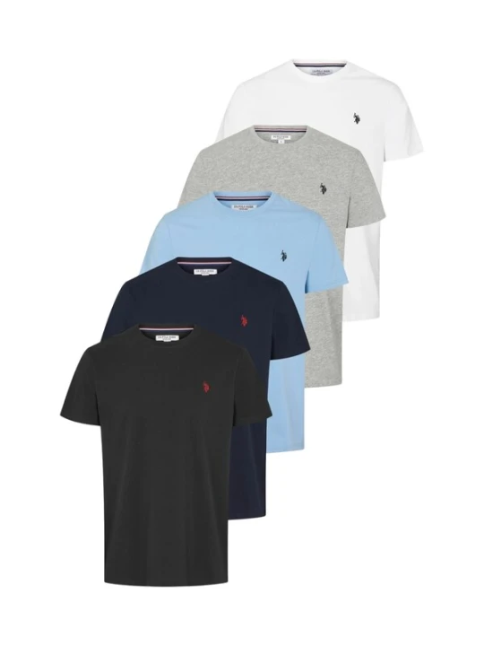 Obrázek produktu U.. POLO ASSN. Tričko 'UMArjun' modrá / šedá / bílá U.S. POLO ASSN.