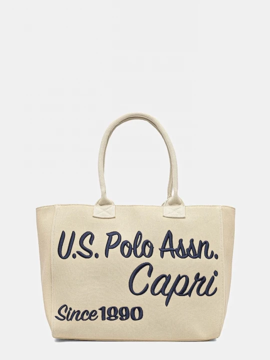 Obrázek produktu U.S. Polo Assn. Bavlněná taška U.S. Polo Assn. Pool béžová