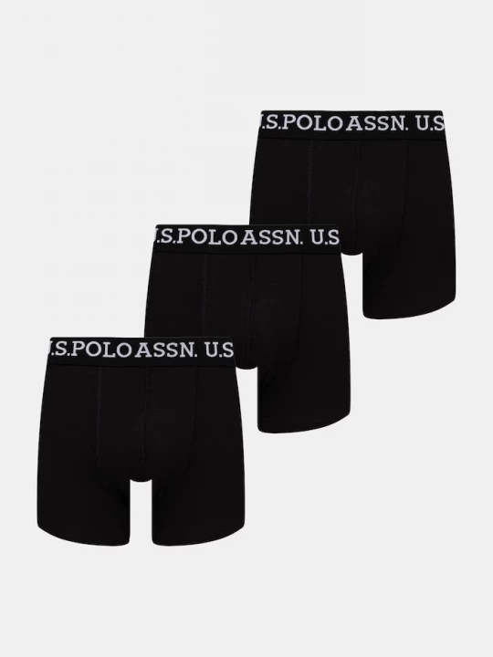 Obrázek produktu U.S. Polo Assn. boxerky pánské bavlněné s elastanem USPA Trunk 3-pack černá