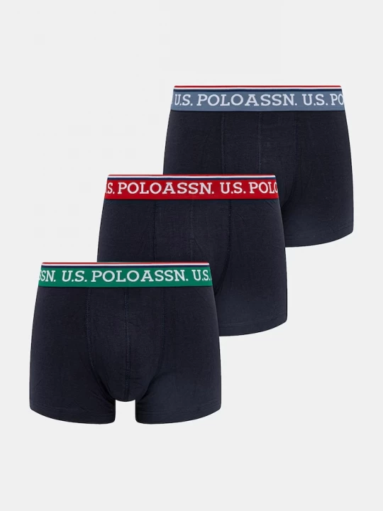Obrázek produktu U.S. Polo Assn. Boxerky U.S. Polo Assn. USPA BRAND HIGHLIGHT 3-pack námořnická modř