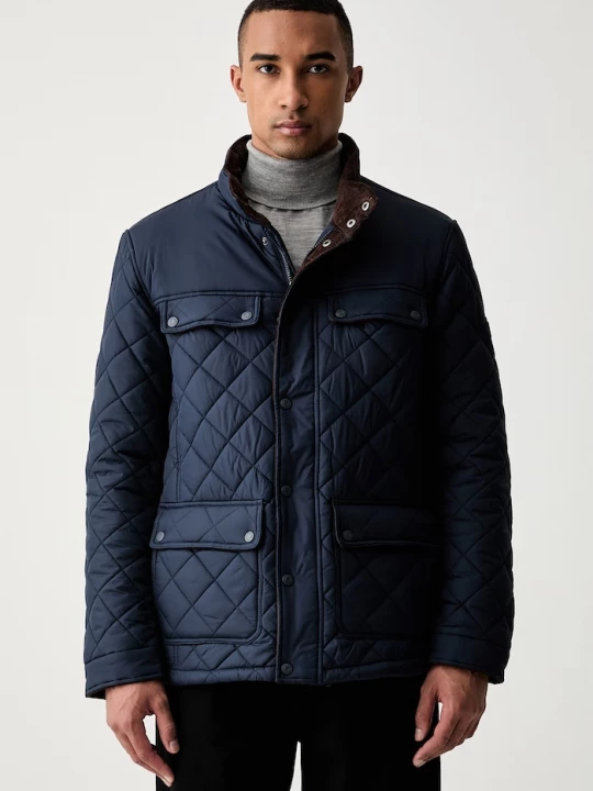 Obrázek produktu U.S. Polo Assn. bunda pánská DIAMOND QUILTED FUNNEL námořnická modř