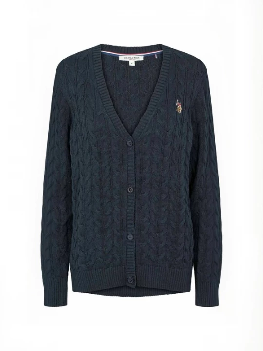 Obrázek produktu U.S. POLO ASSN. Kardigan ' UW V-neck ' safírová
