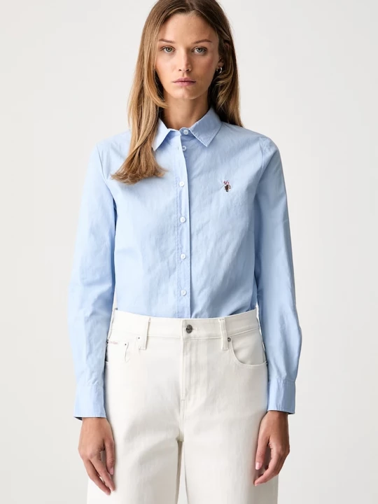 Obrázek produktu U.S. Polo Assn. košile dámská bavlněná Classic Fit Poplin modrá
