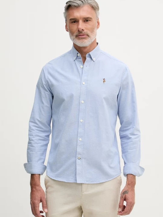 Obrázek produktu U.S. Polo Assn. košile pánská bavlněná PEACHED OXFORD LS modrá