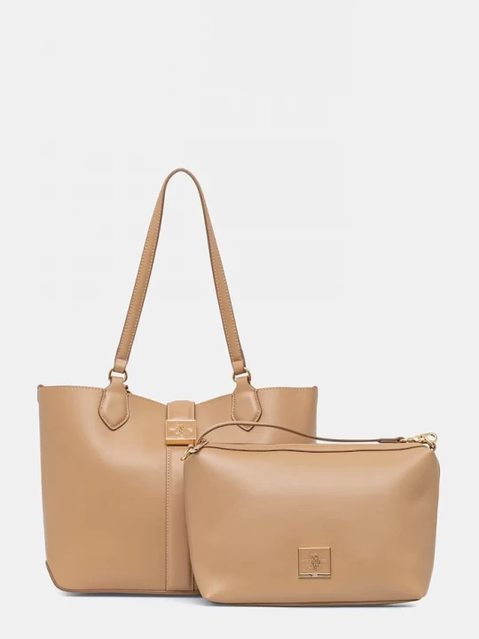 Obrázek produktu U.S. Polo Assn. nákupní taška dámská z imitace kůže MARGARET béžová