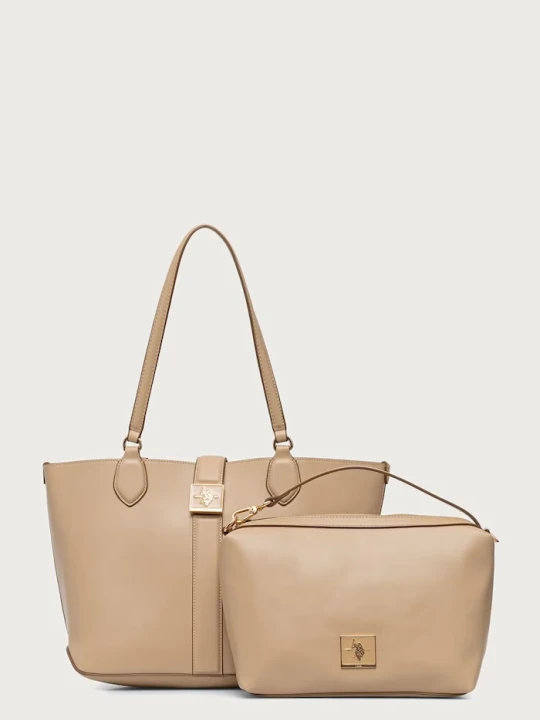Obrázek produktu U.S. Polo Assn. nákupní taška dámská z imitace kůže MARGARET béžová