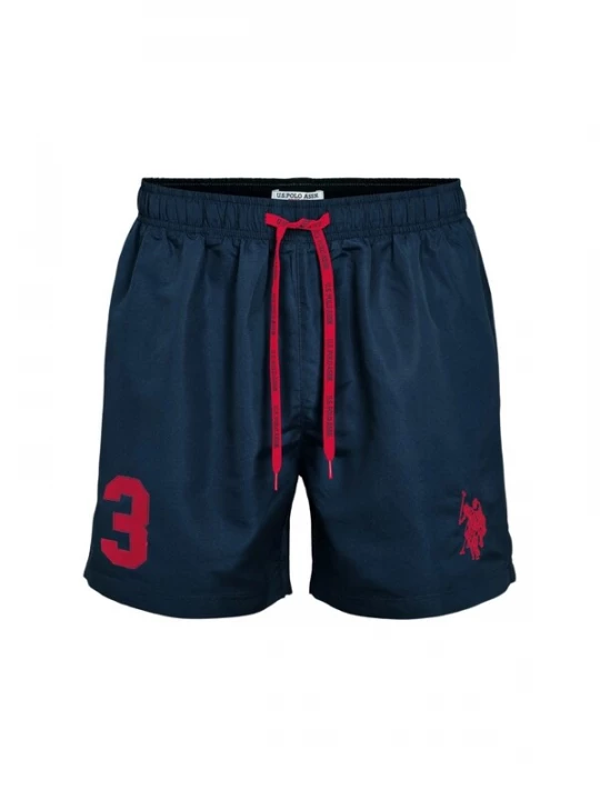 Obrázek produktu U.S. POLO ASSN. Plavecké šortky 'UMALEXANDER' safírová / vínově červená