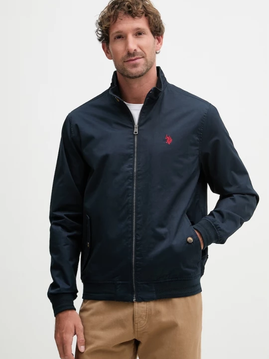 Obrázek produktu U.S. Polo Assn. přechodová bunda pánská bavlněná Harrington námořnická modř
